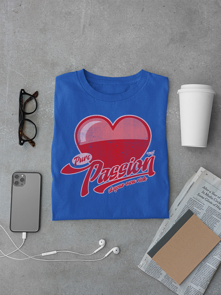Officially Licensed Emoji Pure Passion - Bold Heart Graphic Men's T-shirt - Picture 15 of 20
