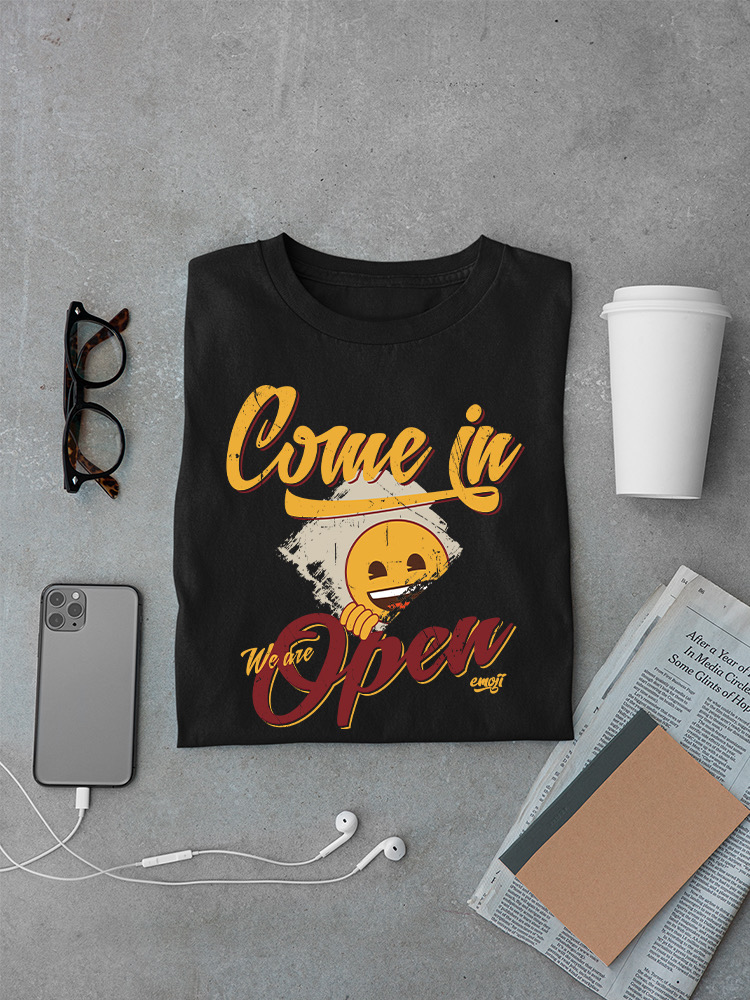 Welcome Vibes - Open Sign Emoji Graphic Men's T-shirt - Picture 7 of 24