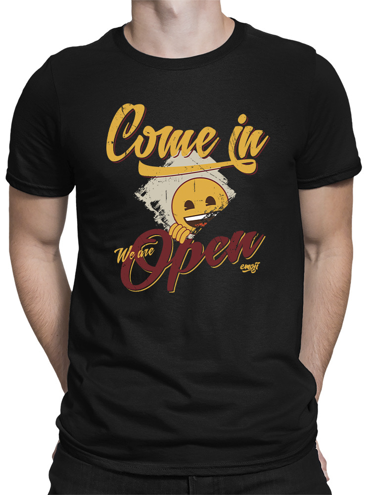 Welcome Vibes - Open Sign Emoji Graphic Men's T-shirt - Picture 5 of 24