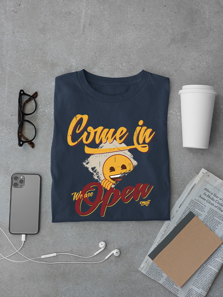 Welcome Vibes - Open Sign Emoji Graphic Men's T-shirt - Picture 11 of 24