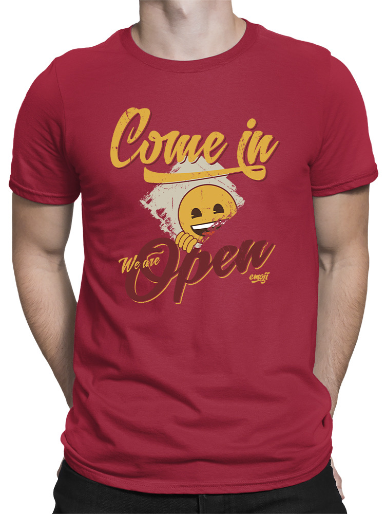 Welcome Vibes - Open Sign Emoji Graphic Men's T-shirt - Picture 13 of 24