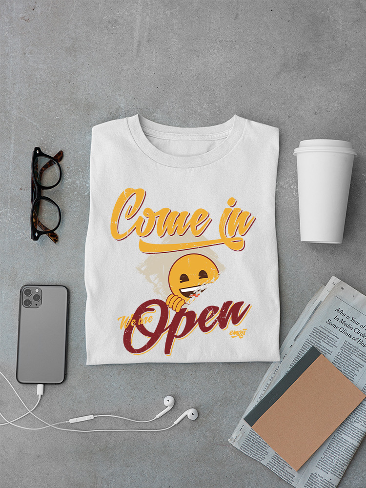 Welcome Vibes - Open Sign Emoji Graphic Men's T-shirt - Picture 23 of 24