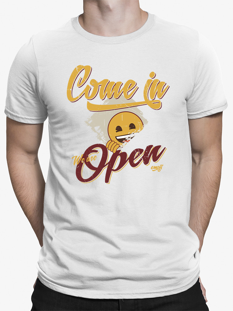 Welcome Vibes - Open Sign Emoji Graphic Men's T-shirt - Picture 21 of 24