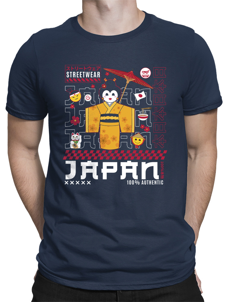 Japanese Streetwear Aesthetic Emoji - Retro Japan Men's T-shirt - Picture 9 of 16