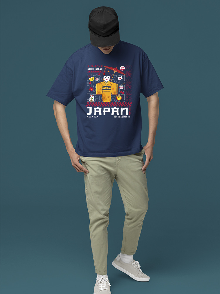 Japanese Streetwear Aesthetic Emoji - Retro Japan Men's T-shirt - Picture 10 of 16