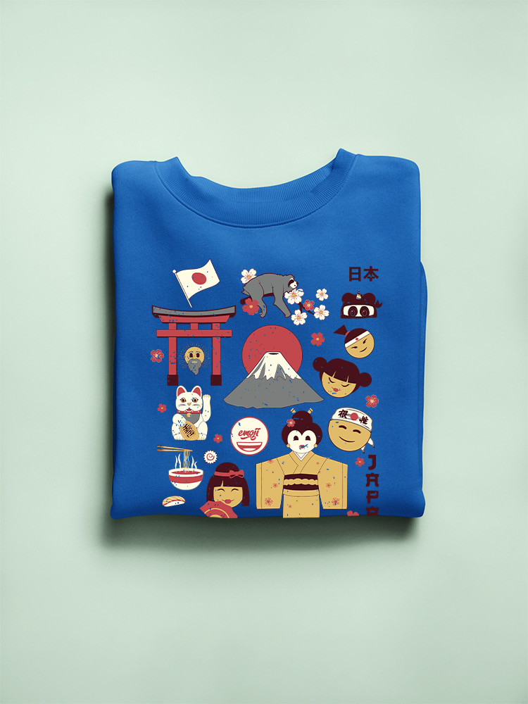 Vintage Aesthetic Japanese Emoji Graphic Men's Sweatshirt - Foto 11 di 16