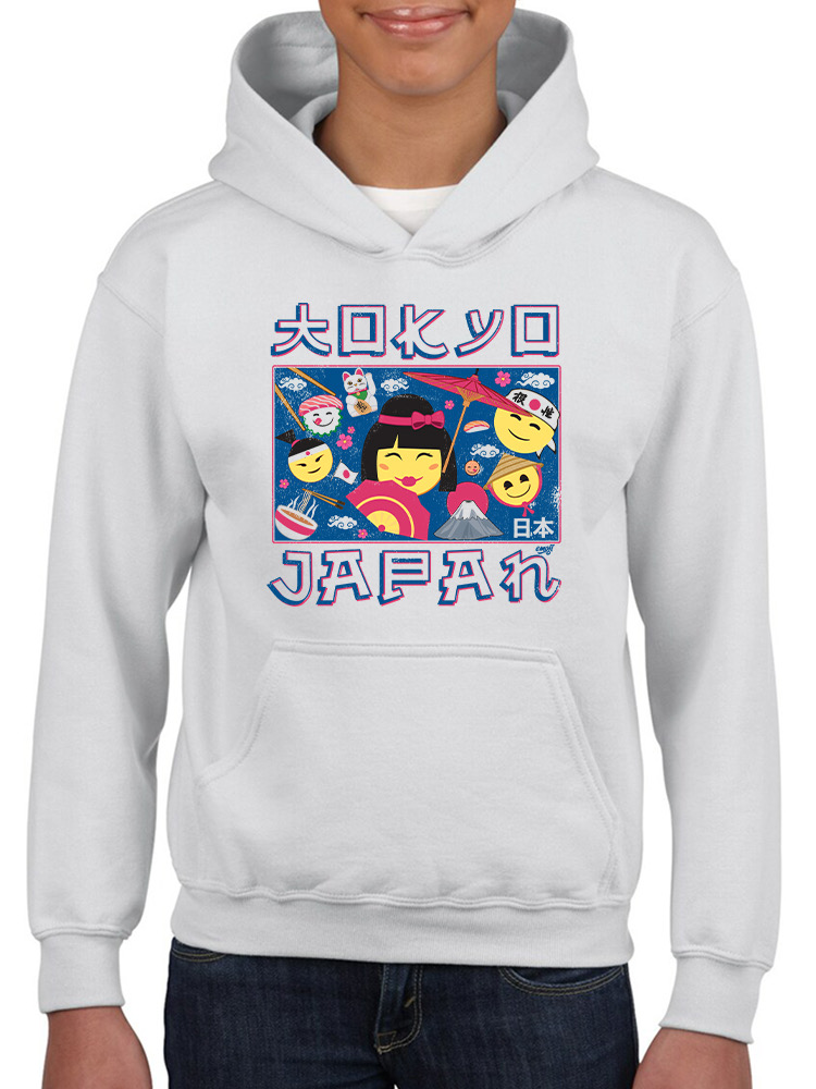 Offiziell lizenzierter Emoji Japanisch - Geisha, Sushi, Ramen, Fuji Jugend Hoodie - Bild 17 von 20