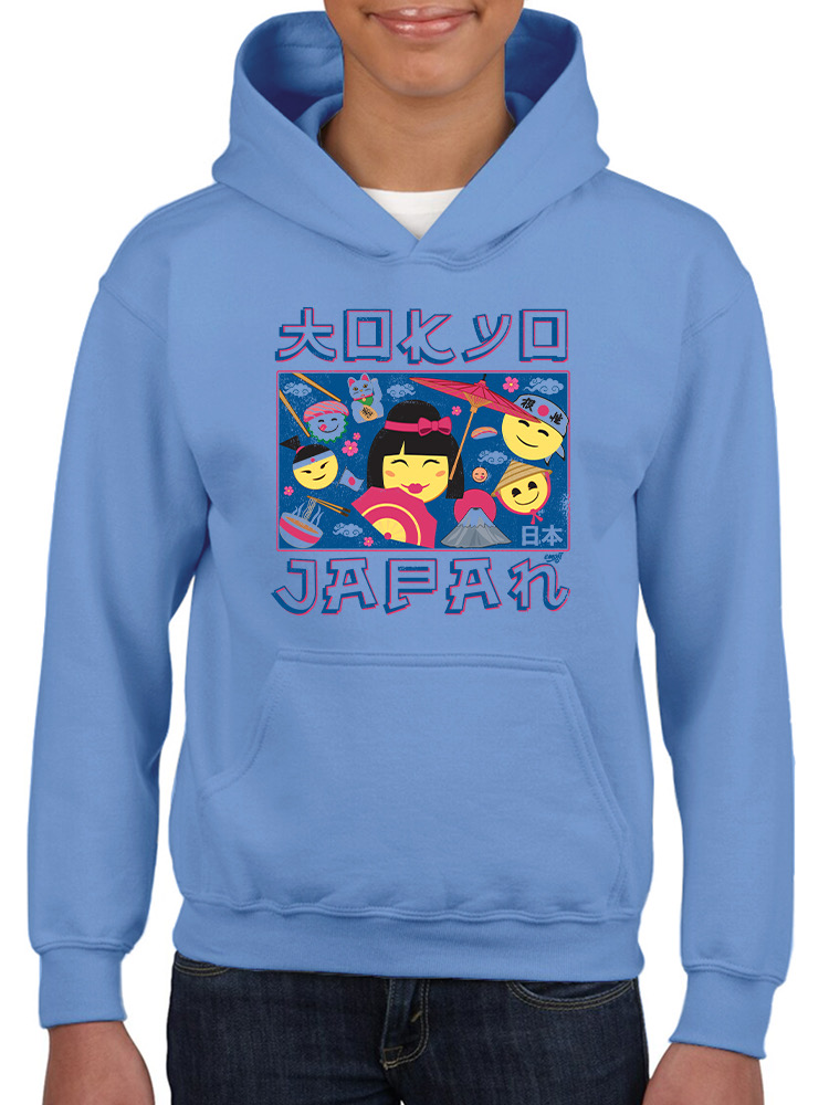 Offiziell lizenzierter Emoji Japanisch - Geisha, Sushi, Ramen, Fuji Jugend Hoodie - Bild 9 von 20