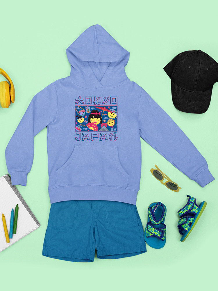 Offiziell lizenzierter Emoji Japanisch - Geisha, Sushi, Ramen, Fuji Jugend Hoodie - Bild 11 von 20