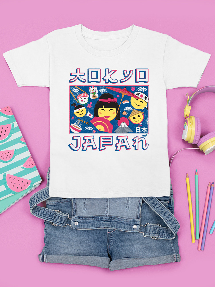 Japanisches Streetwear Emoji - Geisha, Sushi, Ramen, Fuji Jugend T-Shirt - Bild 23 von 24