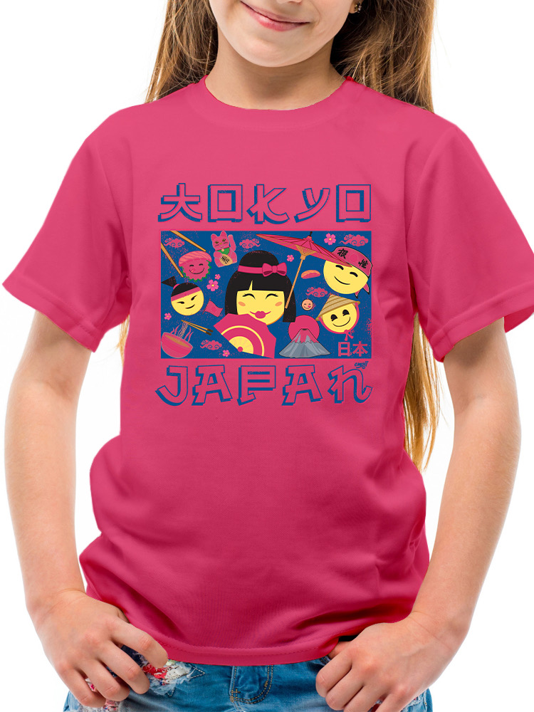 Japanisches Streetwear Emoji - Geisha, Sushi, Ramen, Fuji Jugend T-Shirt - Bild 17 von 24