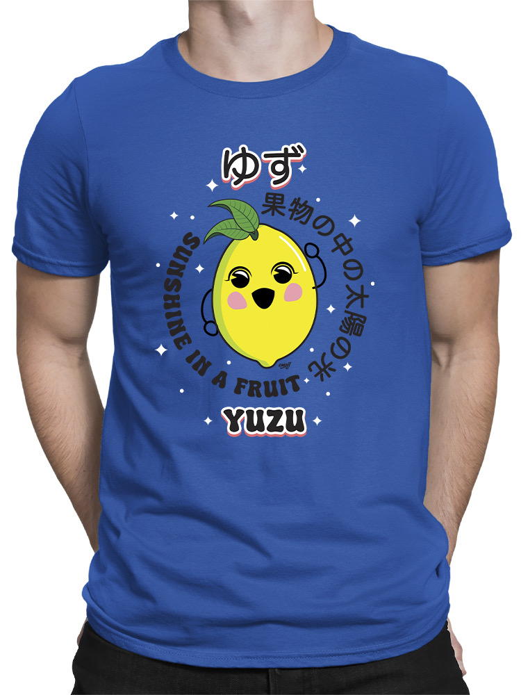 Kawaii Yuzu Citrus - Japanese Fruit Emoji Graphic Herren T-Shirt - Bild 5 von 8