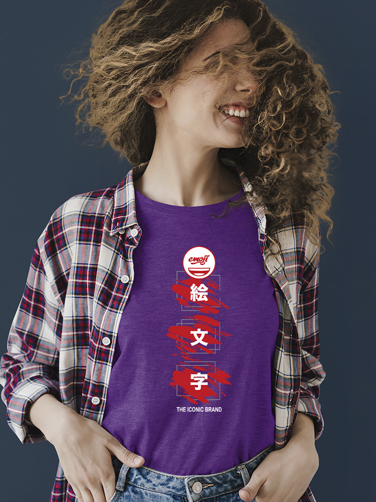 Emoji Kanji Art - The Iconic Brand Graphic Damen T-Shirt - Bild 10 von 12