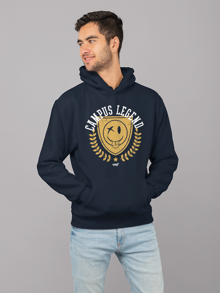 Campus Legend Shield - Retro College Graphic Men's Hoodie - Picture 10 of 20
