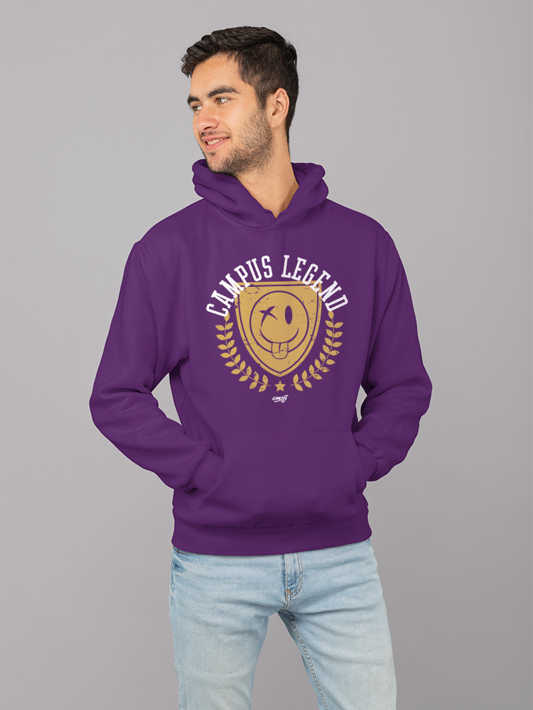 Campus Legend Shield - Retro College Graphic Men's Hoodie - Picture 14 of 20