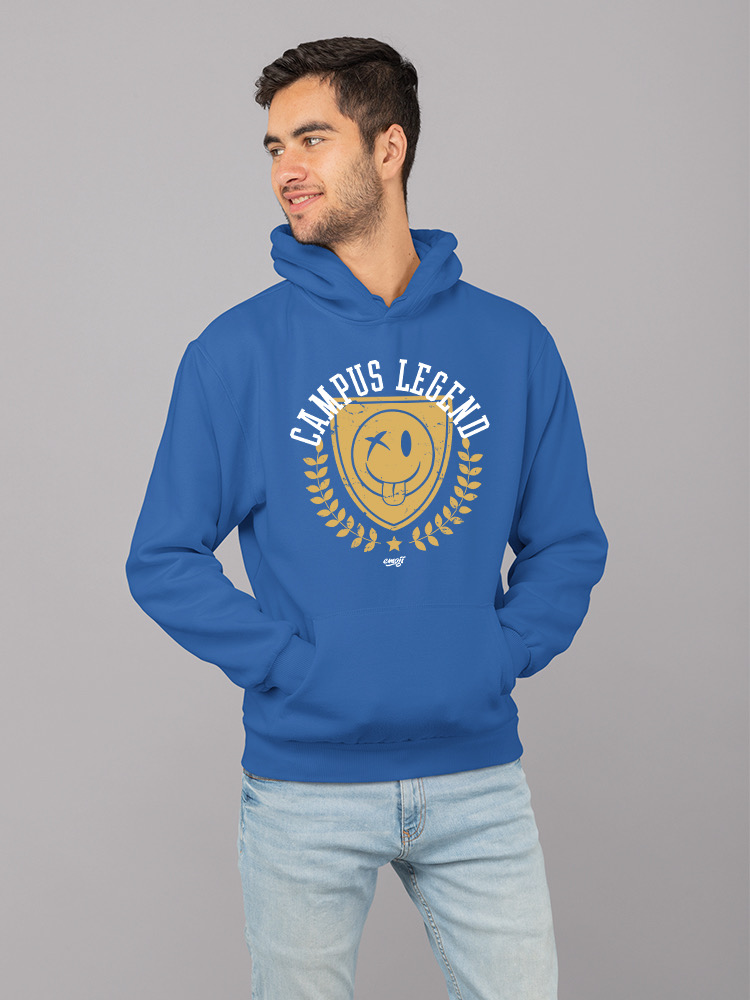 Campus Legend Shield - Retro College Graphic Men's Hoodie - Picture 18 of 20