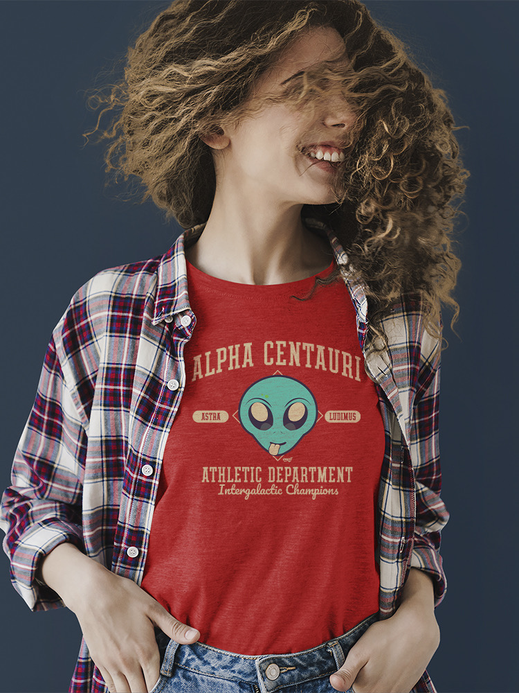 Alpha Centauri Athletics - Alien Sports Emoji Graphic Damen T-Shirt - Bild 18 von 28