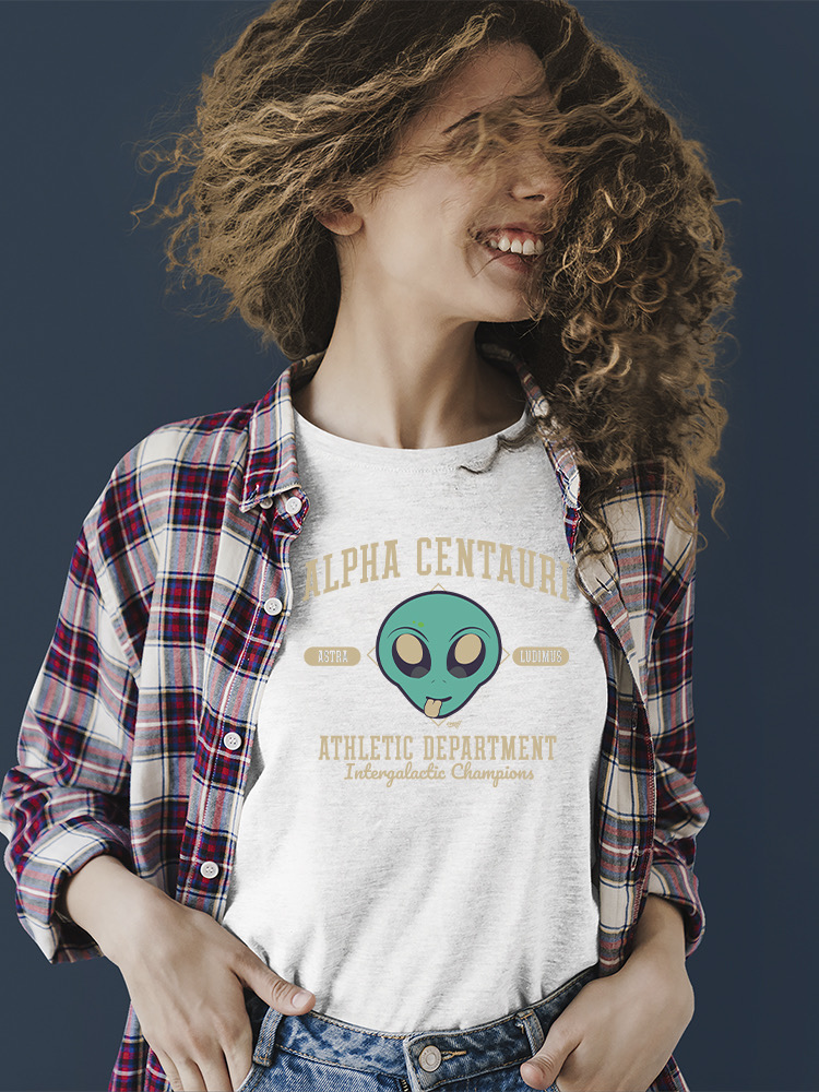 Alpha Centauri Athletics - Alien Sports Emoji Graphic Damen T-Shirt - Bild 26 von 28
