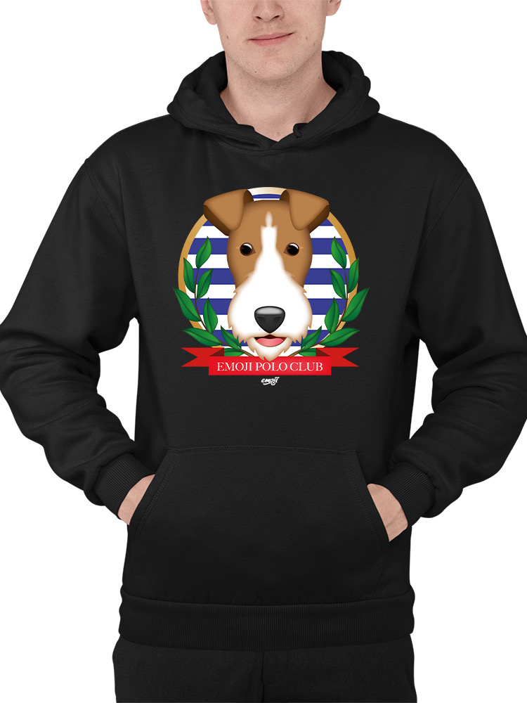 Emoji Polo Club - Classic Dog Emblem Design Herren Hoodie - Bild 5 von 28