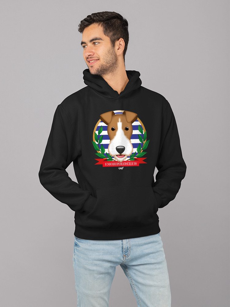 Emoji Polo Club - Classic Dog Emblem Design Herren Hoodie - Bild 6 von 28