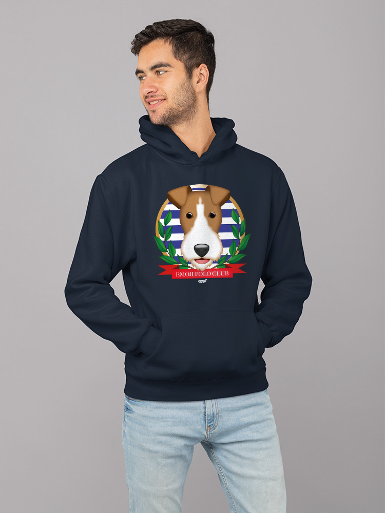 Emoji Polo Club - Classic Dog Emblem Design Herren Hoodie - Bild 14 von 28