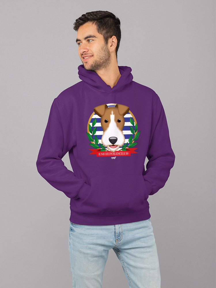 Emoji Polo Club - Classic Dog Emblem Design Herren Hoodie - Bild 18 von 28