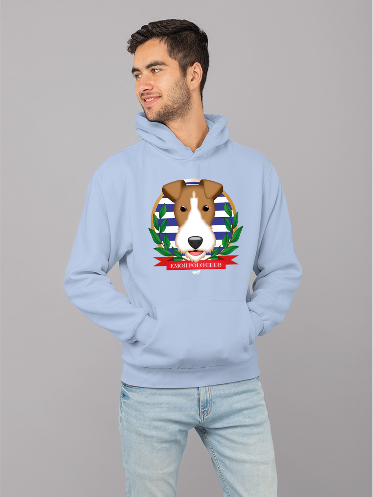 Emoji Polo Club - Classic Dog Emblem Design Herren Hoodie - Bild 10 von 28