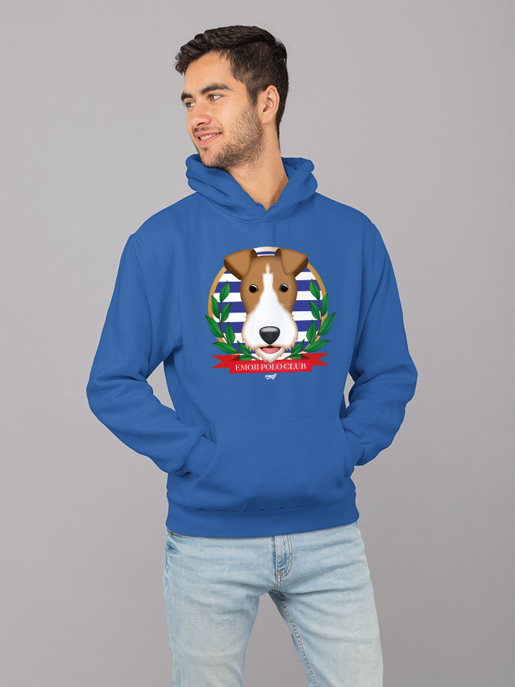 Emoji Polo Club - Classic Dog Emblem Design Herren Hoodie - Bild 22 von 28