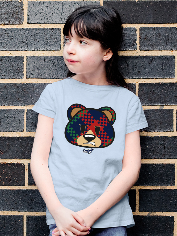 Argyle Bear Vibes - T-shirt classica a quadri design emoji per ragazzi - Foto 22 di 32