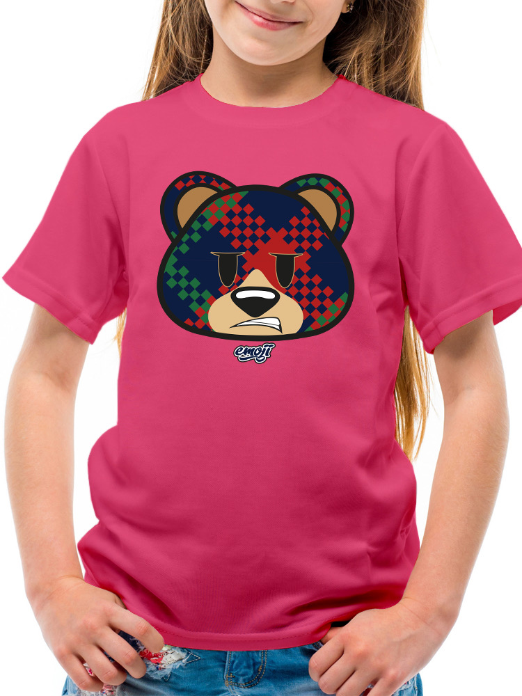 Argyle Bear Vibes - T-shirt classica a quadri design emoji per ragazzi - Foto 17 di 32