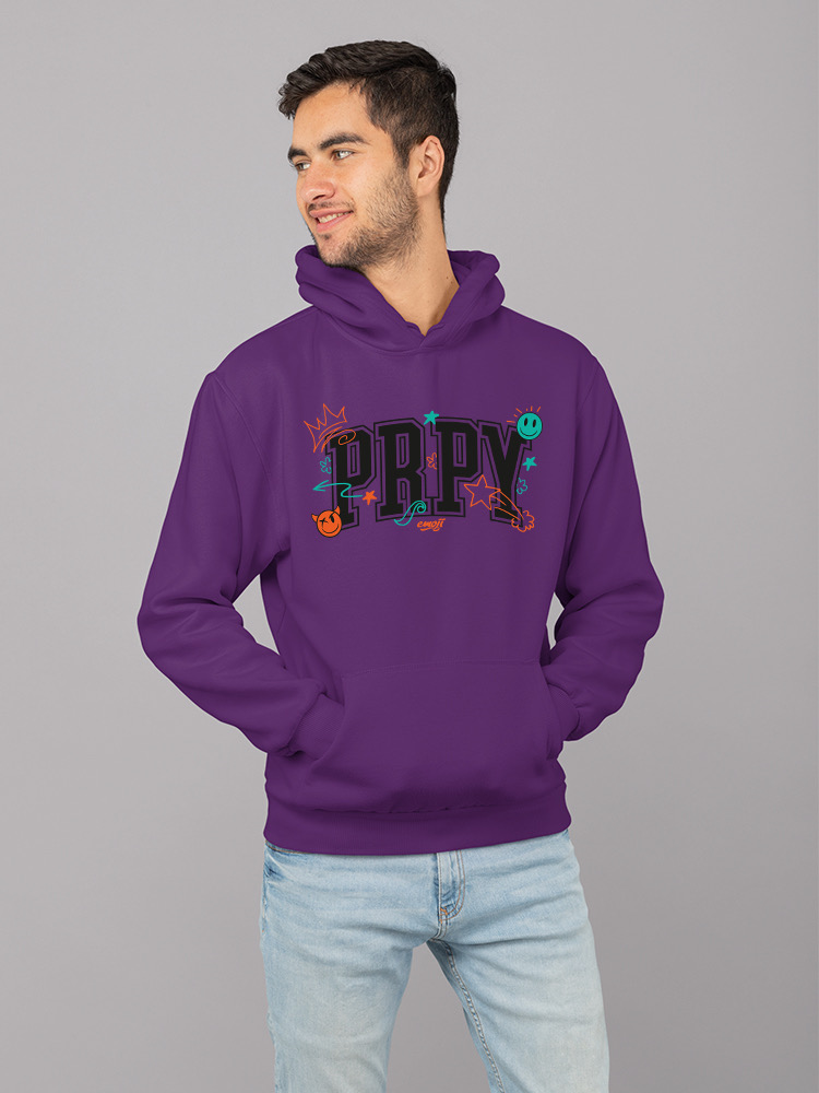 PRPY Street Graphic - Playful Symbols Art Design Men's Hoodie - Picture 10 of 20