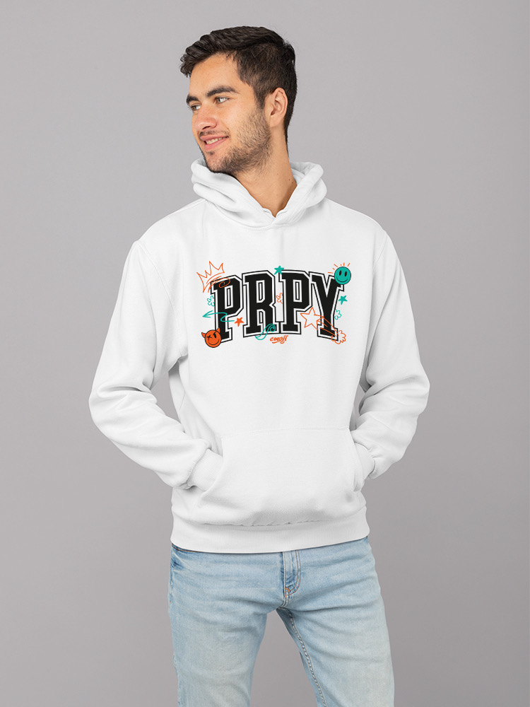 PRPY Street Graphic - Playful Symbols Art Design Men's Hoodie - Picture 18 of 20
