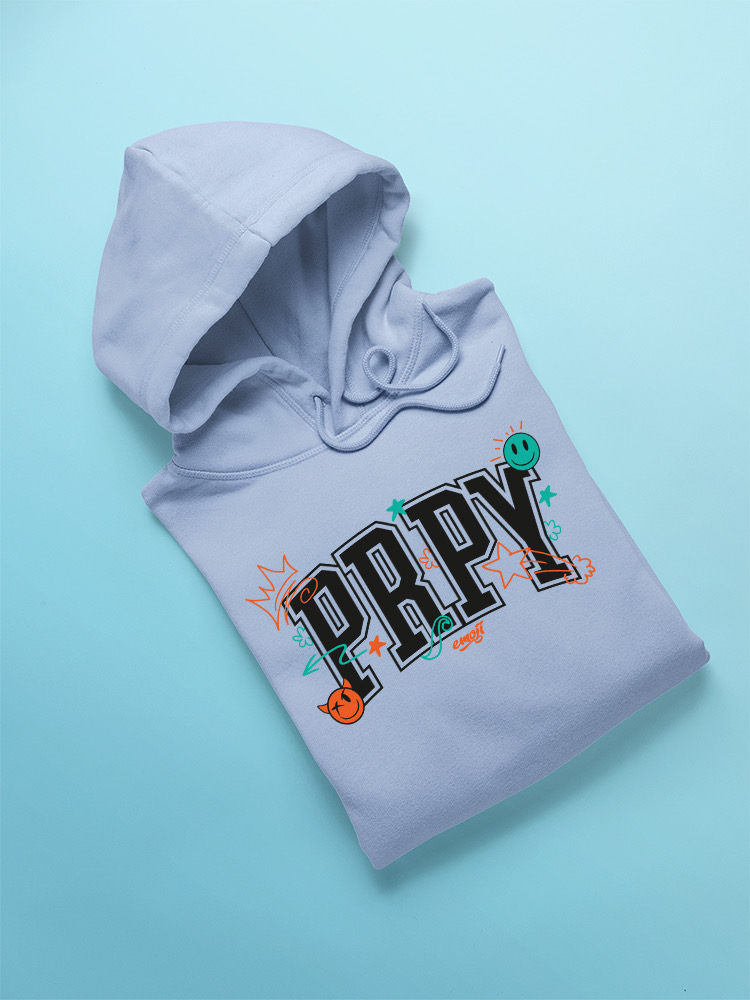 PRPY Street Graphic - Playful Symbols Art Design Men's Hoodie - Picture 7 of 20