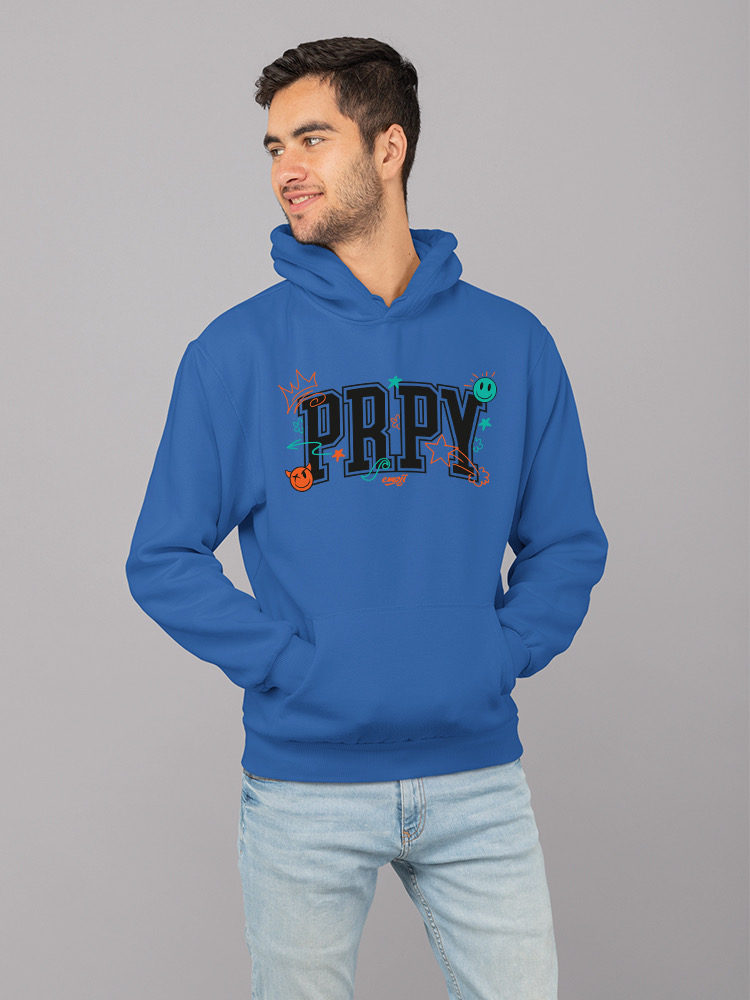 PRPY Street Graphic - Playful Symbols Art Design Men's Hoodie - Picture 14 of 20