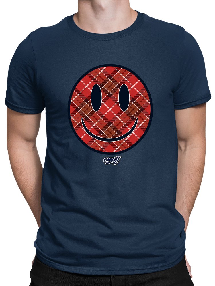 Offiziell lizenziertes Emoji Plaid Smile - kariertes Emoji Design Herren T-Shirt - Bild 13 von 24