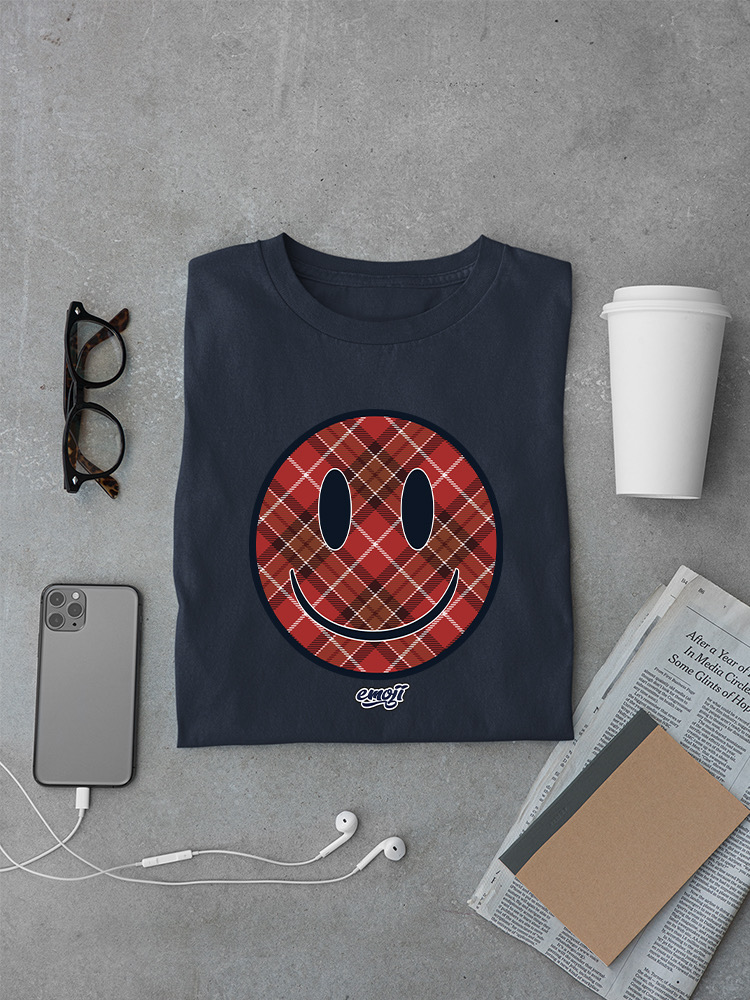 Offiziell lizenziertes Emoji Plaid Smile - kariertes Emoji Design Herren T-Shirt - Bild 15 von 24