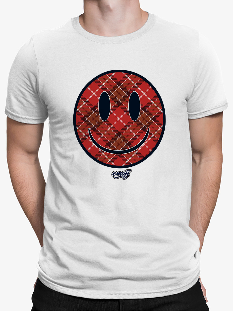 Offiziell lizenziertes Emoji Plaid Smile - kariertes Emoji Design Herren T-Shirt - Bild 21 von 24
