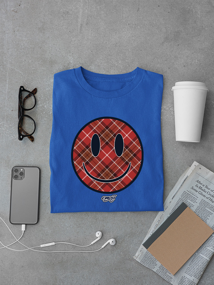 Offiziell lizenziertes Emoji Plaid Smile - kariertes Emoji Design Herren T-Shirt - Bild 19 von 24