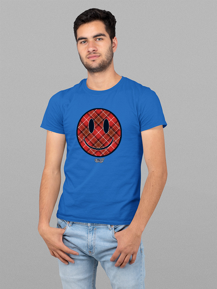 Offiziell lizenziertes Emoji Plaid Smile - kariertes Emoji Design Herren T-Shirt - Bild 18 von 24