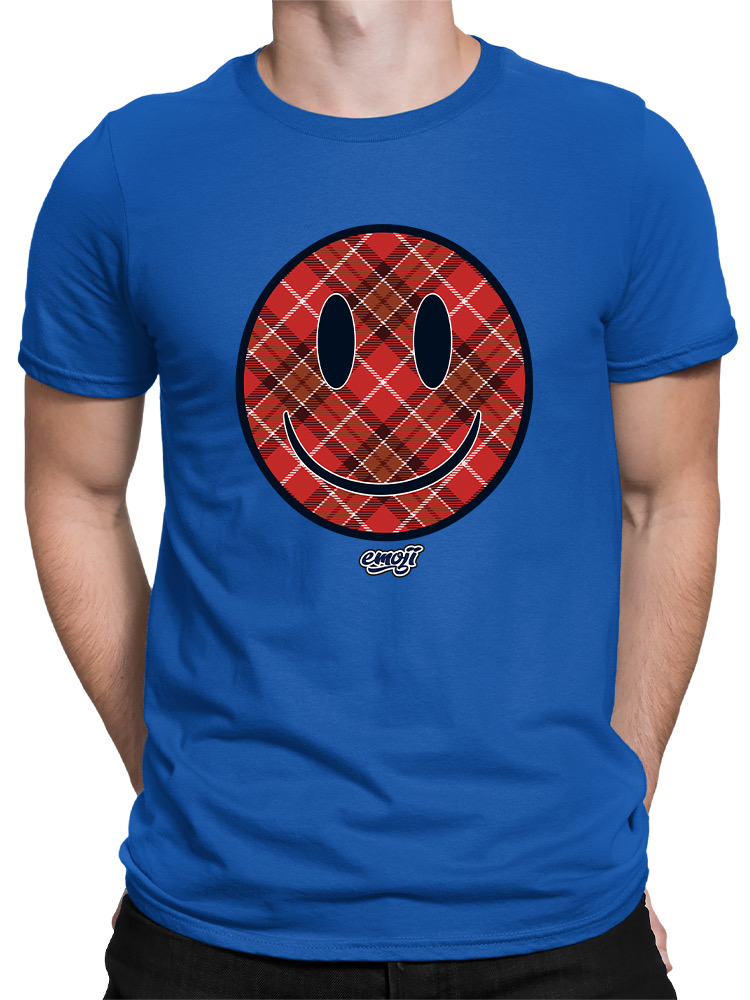 Offiziell lizenziertes Emoji Plaid Smile - kariertes Emoji Design Herren T-Shirt - Bild 17 von 24