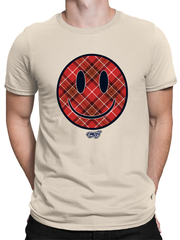 Offiziell lizenziertes Emoji Plaid Smile - kariertes Emoji Design Herren T-Shirt - Bild 9 von 24