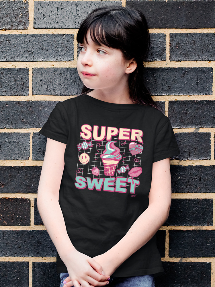 Super Sweet - Ice Cream Retro Fun Design Youth's T-shirt - Picture 10 of 32