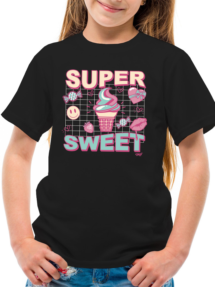 Super Sweet - Ice Cream Retro Fun Design Youth's T-shirt - Picture 9 of 32