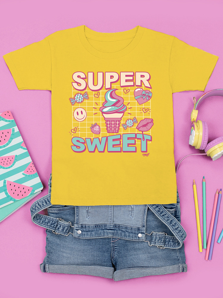 Super Sweet - Ice Cream Retro Fun Design Youth's T-shirt - Picture 15 of 32