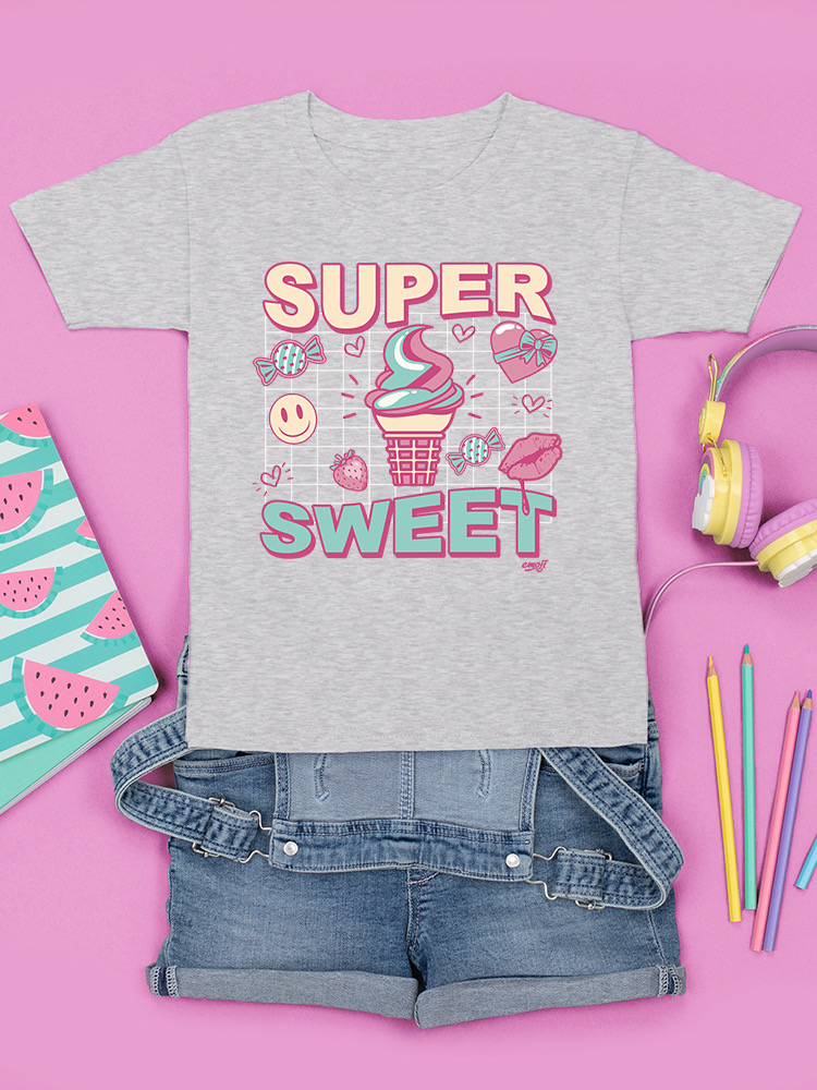 Super Sweet - Ice Cream Retro Fun Design Youth's T-shirt - Picture 7 of 32