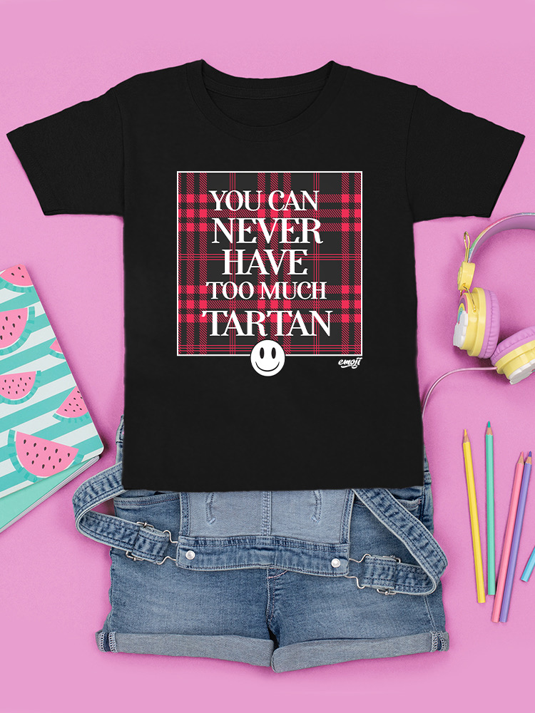 Never Enough Tartan - Bold Plaid Statement Graphic Youth's T-shirt - Picture 11 of 20