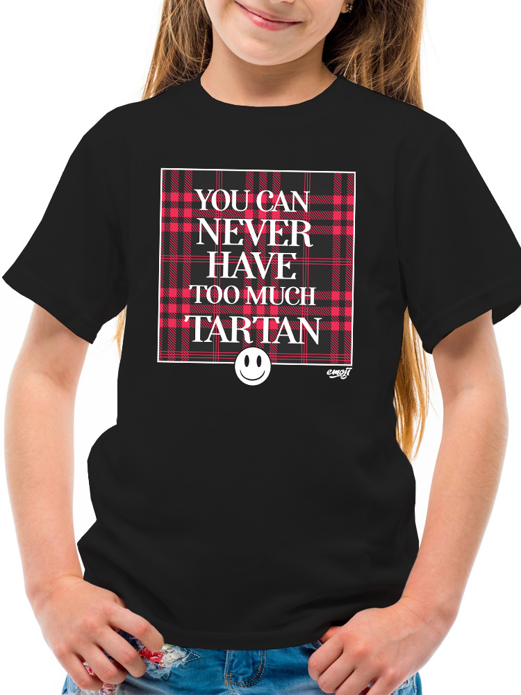 Never Enough Tartan - Bold Plaid Statement Graphic Youth's T-shirt - Picture 9 of 20