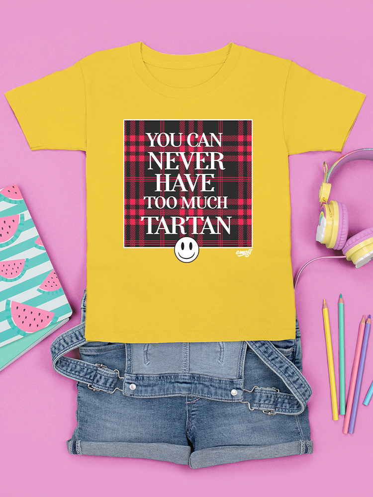 Never Enough Tartan - Bold Plaid Statement Graphic Youth's T-shirt - Picture 15 of 20