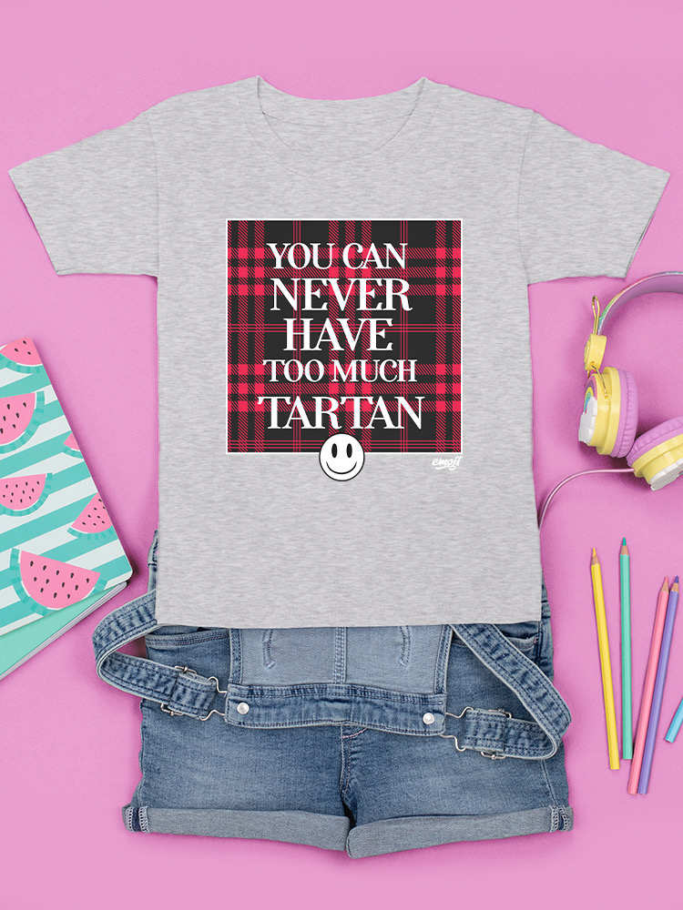 Never Enough Tartan - Bold Plaid Statement Graphic Youth's T-shirt - Picture 7 of 20