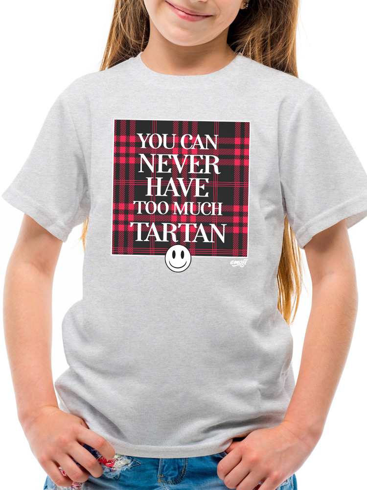 Never Enough Tartan - Bold Plaid Statement Graphic Youth's T-shirt - Picture 5 of 20